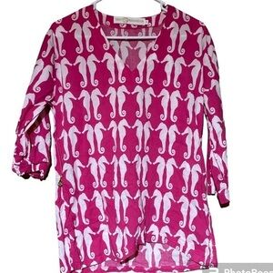Tracey Negoshian Seahorse Pink Tunic XS